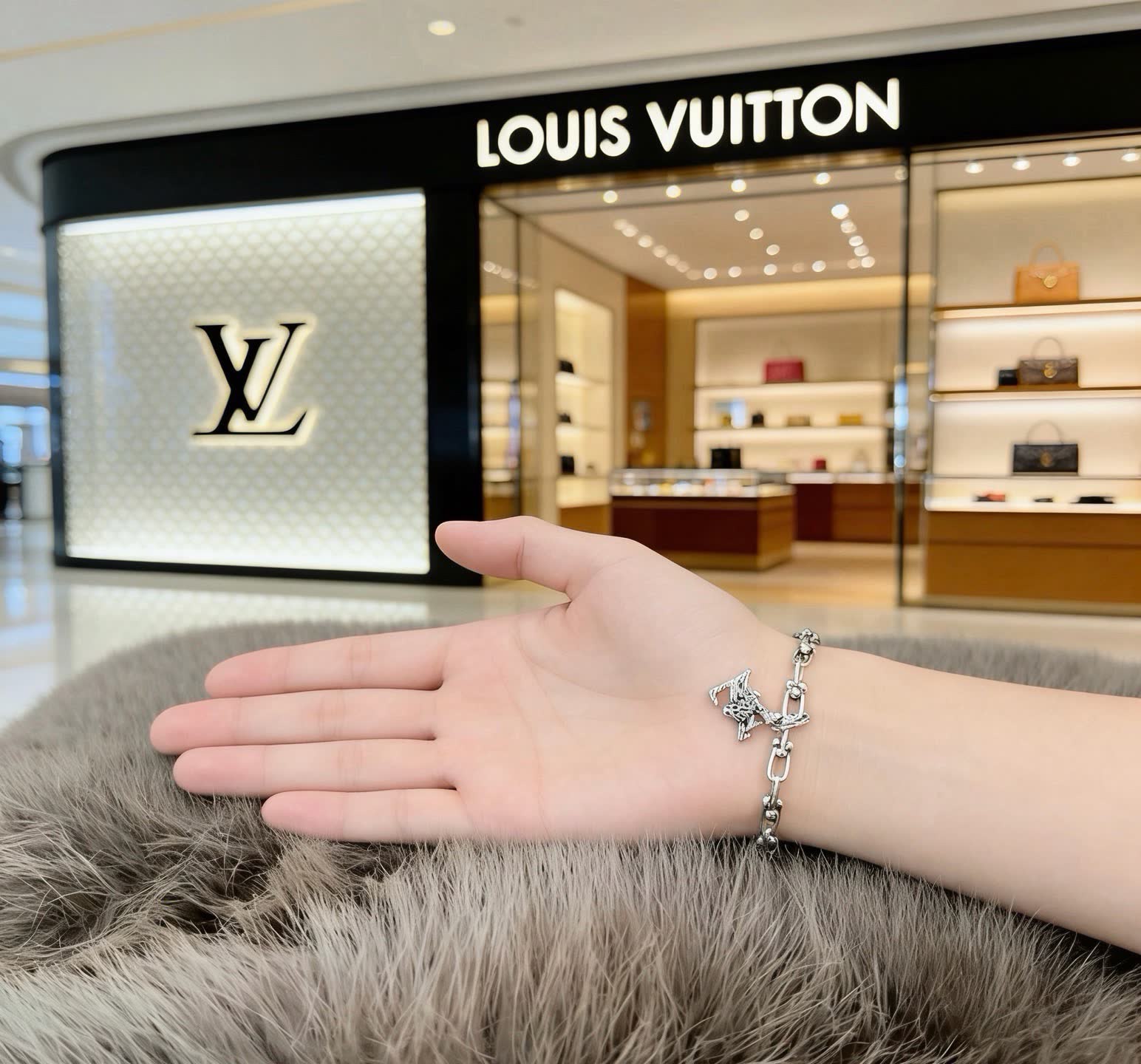 Louis Vuitton Silver Charm Bracelet